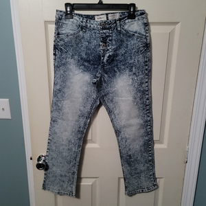 RanBeeri Stretch Acid Washed Denim Skinny Jeans Size 13‎ USA 36